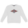 BEAR SURFBOARDS FLEECE CREWNECK BIG LOGO OPTICAL WHITE