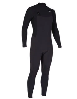 BILLABONG 4/3 REVOLUTION GRAPHENE COMP CHEST ZIP WETSUIT BLACK -Salty Crew Shop billabong 4 3 revolution muta chest zip black 2