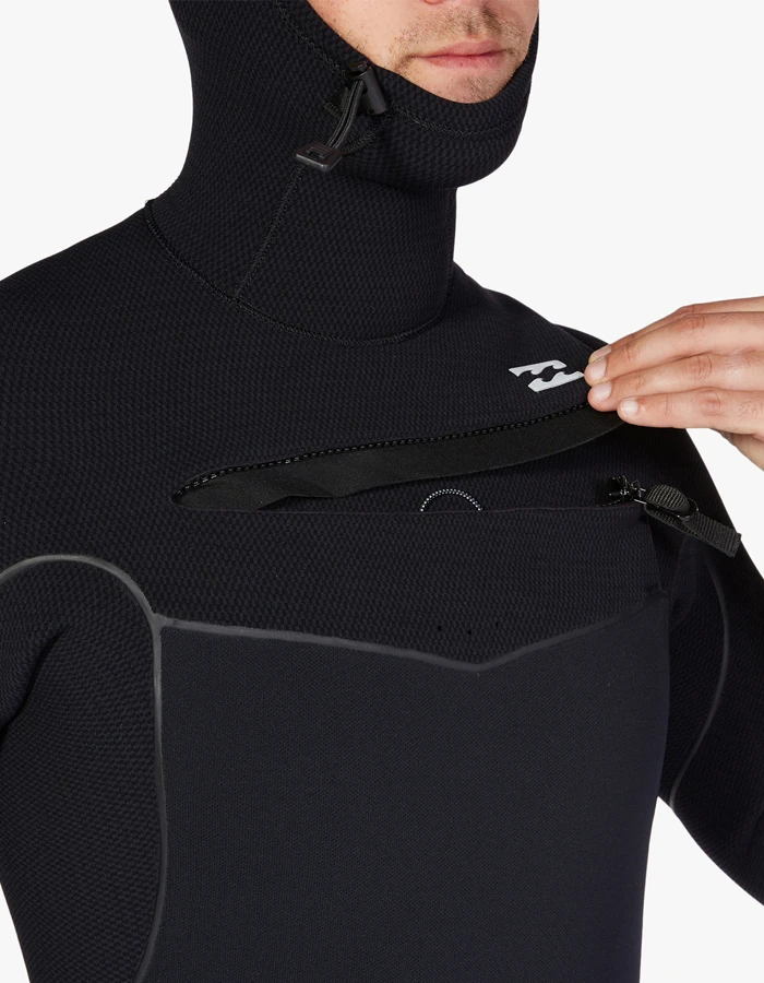 BILLABONG 5/4 FURNACE HOODED CHEST ZIP WETSUIT FOR MEN 4 BILLABONG 5/4 FURNACE HOODED CHEST ZIP WETSUIT FOR MEN - Image 4