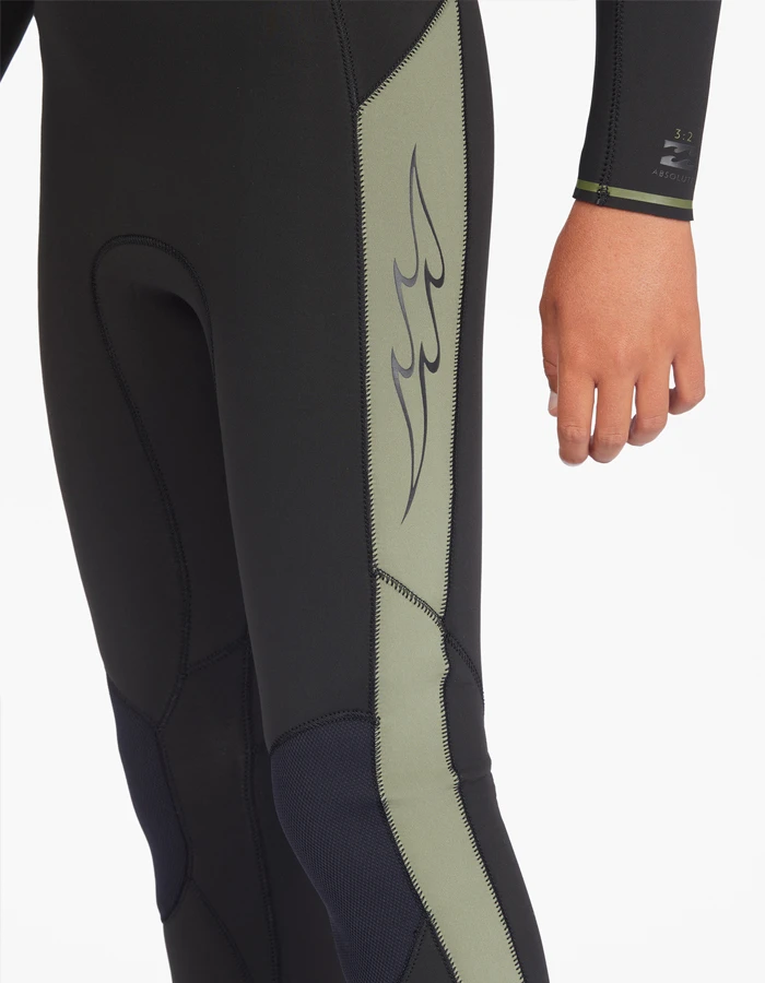 BILLABONG ABSOLUTE 4/3 MM CHEST ZIP BOYS 8-14 MILITARY - Image 5