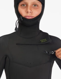 BILLABONG ABSOLUTE 5/4 HOODED CHEST ZIP WETSUIT BOY 8-14 -Salty Crew Shop billabong absolute 5 4 chest zip muta con cappuccio ragazzo military 2
