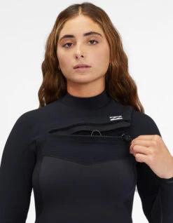 BILLABONG 5/4 FURNACE CHEST ZIP WETSUIT FOR WOMEN -Salty Crew Shop billabong furnace 4 3 chest zip muta donna 4 1