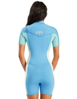 BILLABONG SYNERGY 2/2 SHORT SLEEVE FRONT ZIP -Salty Crew Shop billabong synergy 2 2 frontzip muta donna 2