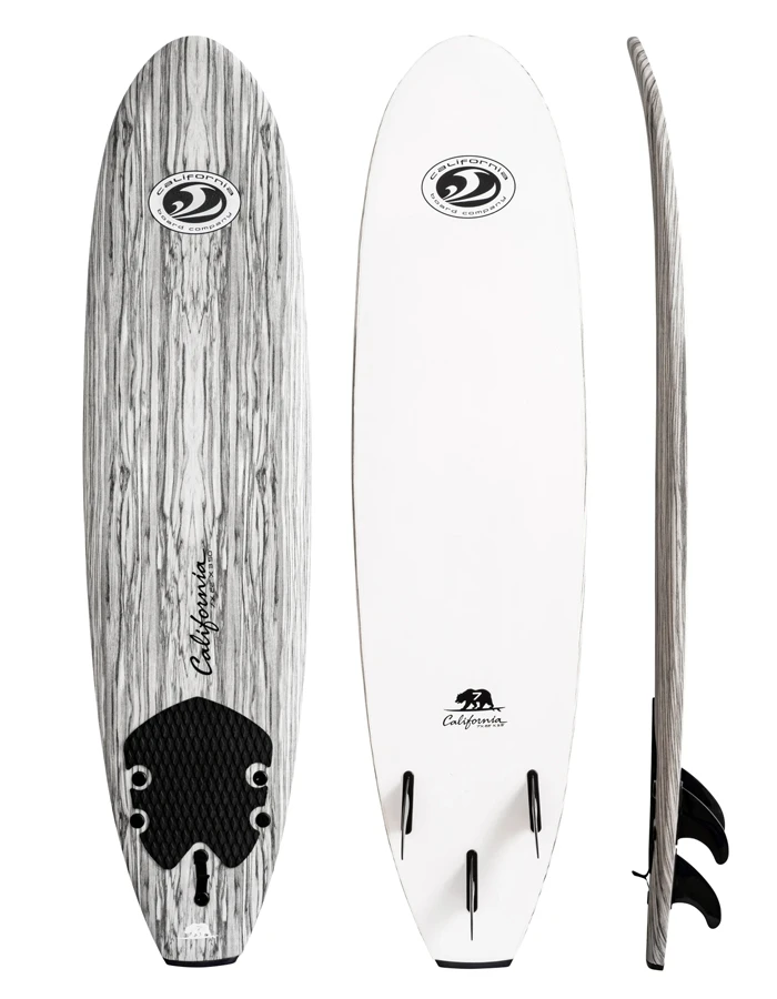 CBC FUN 7'0" CALIFORNIA BEAR SOFTBOARD WHITE WOOD 1 CBC FUN 7'0" CALIFORNIA BEAR SOFTBOARD WHITE WOOD