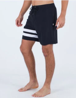 HURLEY BLOCK PARTY BOARDSHORTS 18" BLACK WHITE -Salty Crew Shop hurley block party boardshorts 18 black white 3