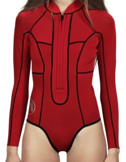 MATUSE MIRIAM REVERSIBLE 2/1MM LS SPRING RED -Salty Crew Shop matuse miriam reversibile 2 1mm ls spring red muta donna front zip 2