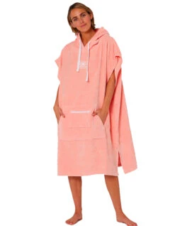 OCEAN & EARTH LADIES HOODED PONCHO PINK