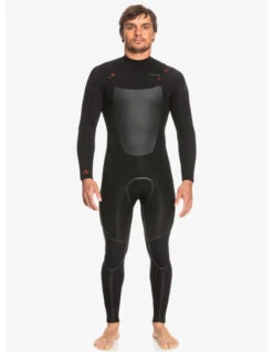 QUIKSILVER 4/3 MARATHON SESSION CHEST ZIP WETSUIT BLACK