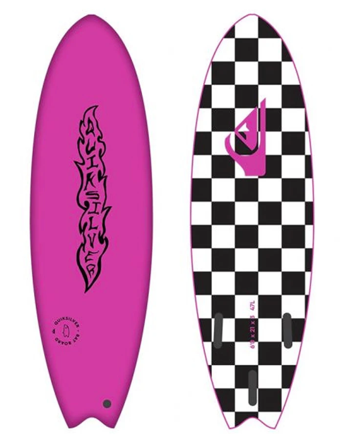 QUIKSILVER 6’0" SOFTBOARD BAT FISH PINK 1 QUIKSILVER 6’0" SOFTBOARD BAT FISH PINK