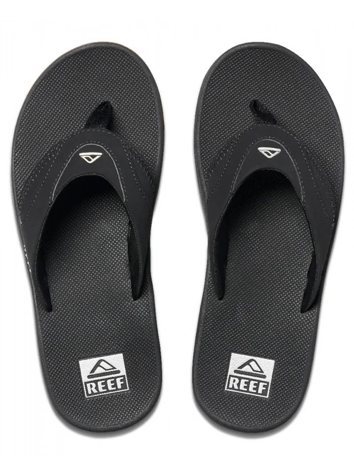 REEF SANDALS FANNING BLACK SILVER 1 REEF SANDALS FANNING BLACK SILVER