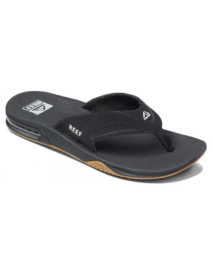 REEF SANDALS FANNING BLACK SILVER 3 REEF SANDALS FANNING BLACK SILVER - Image 3