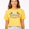 RIP CURL BRAZIALIAN SOUL CROP TEE LIGHT YELLOW