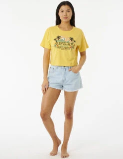 RIP CURL BRAZIALIAN SOUL CROP TEE LIGHT YELLOW 8 RIP CURL BRAZIALIAN SOUL CROP TEE LIGHT YELLOW -Salty Crew Shop rip curl brazilian soul crop tee donna light yellow 2