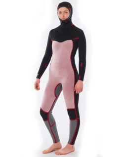 RIP CURL WOMEN DAWN PATROL HOOD 5/4 CHEST ZIP -Salty Crew Shop rip curl dawn patrol 5 4 hood muta invernale con cappuccio front zip 2