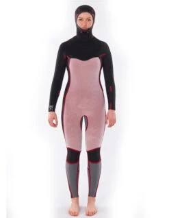 RIP CURL WOMEN DAWN PATROL HOOD 5/4 CHEST ZIP -Salty Crew Shop rip curl dawn patrol 5 4 hood muta invernale con cappuccio front zip 3