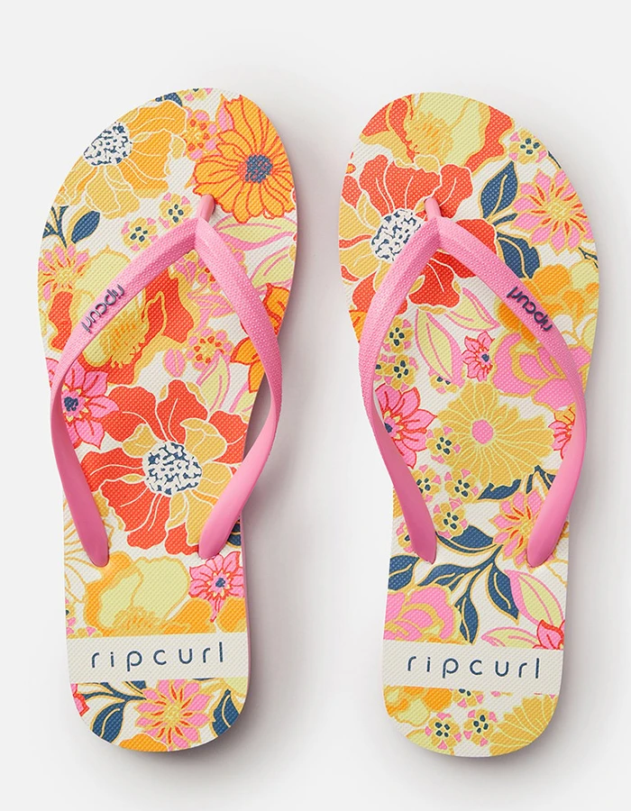 RIP CURL FLORAL WAVE SHAPERS OPEN TOE BONE 1 RIP CURL FLORAL WAVE SHAPERS OPEN TOE BONE