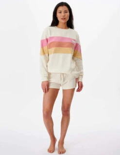 RIP CURL HEAT WAVE FLEECE SHORT OFF WHITE -Salty Crew Shop rip curl heat wave pantaloncini donna off white 3