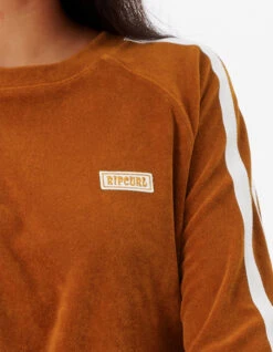 RIP CURL TERRY CREW FLEECE CINNAMON -Salty Crew Shop rip curl locals felpa girocollo in spugna donna cinnamon 2