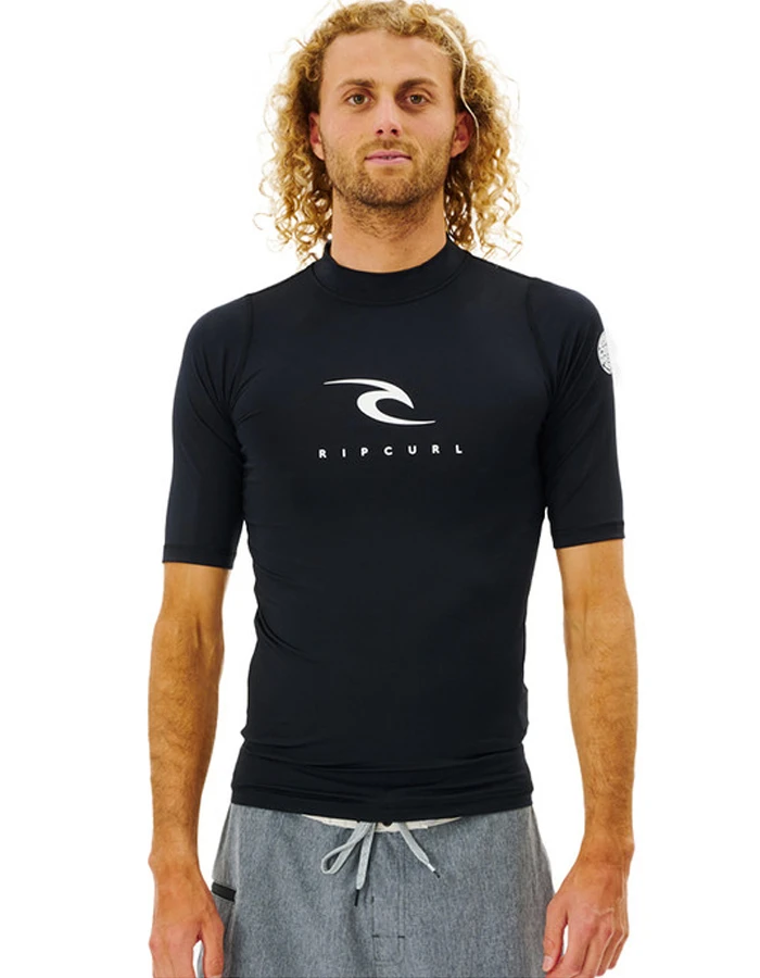 RIP CURL CORPS SHORT SLEEVE UV TEE BLACK 1 RIP CURL CORPS SHORT SLEEVE UV TEE BLACK
