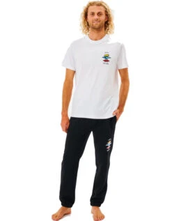RIP CURL SEARCH ICON LOGO TRACK PANT BLACK -Salty Crew Shop rip curl pantaloni tuta search icon logo black 1