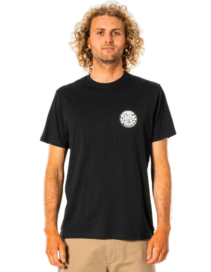 RIP CURL WETTIE ESSENTIAL TEE BLACK 1 RIP CURL WETTIE ESSENTIAL TEE BLACK