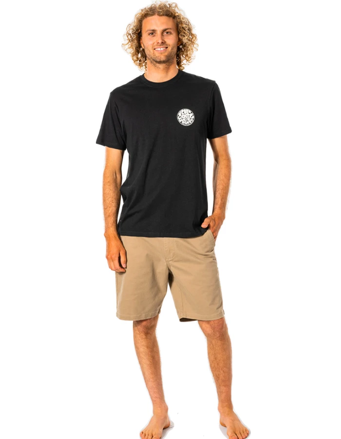 RIP CURL WETTIE ESSENTIAL TEE BLACK 2 RIP CURL WETTIE ESSENTIAL TEE BLACK - Image 2