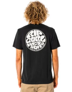 RIP CURL WETTIE ESSENTIAL TEE BLACK 5 RIP CURL WETTIE ESSENTIAL TEE BLACK -Salty Crew Shop rip curl t shirt wettie essential tee black 2