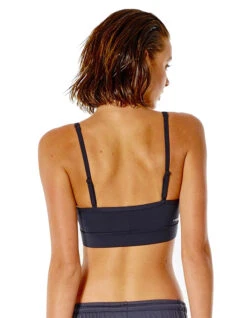 RIP CURL TOP RUN SWIM SURF CROP BLACK -Salty Crew Shop rip curl top run swim surf crop black 1