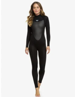 ROXY 4/3 PROLOGUE BACK ZIP WETSUIT FOR WOMEN BLACK 6 ROXY 4/3 PROLOGUE BACK ZIP WETSUIT FOR WOMEN BLACK -Salty Crew Shop roxy prologue 4 3 back zip muta intera donna black 2