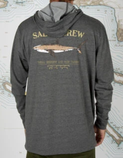 SALTY CREW BRUCE HOOD TECH TEE CHARCOAL -Salty Crew Shop salty crew bruce hood charcoal tech tee charcoal 3