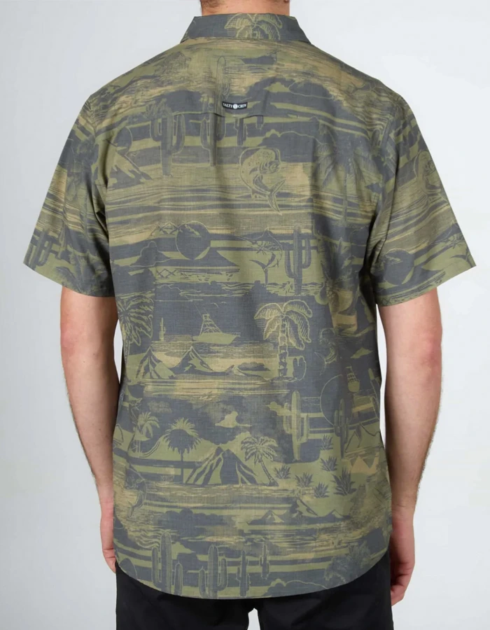 SALTY CREW CEDROS WOVEN CHARCOAL UPF40+ - Image 2