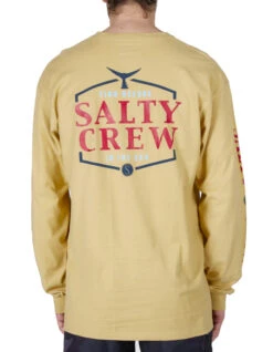 SALTY CREW SKIPJACK PREMIUM LONG SLEEVE CAMEL -Salty Crew Shop salty crew skipjack premium maglia maniche lunghe camel 1