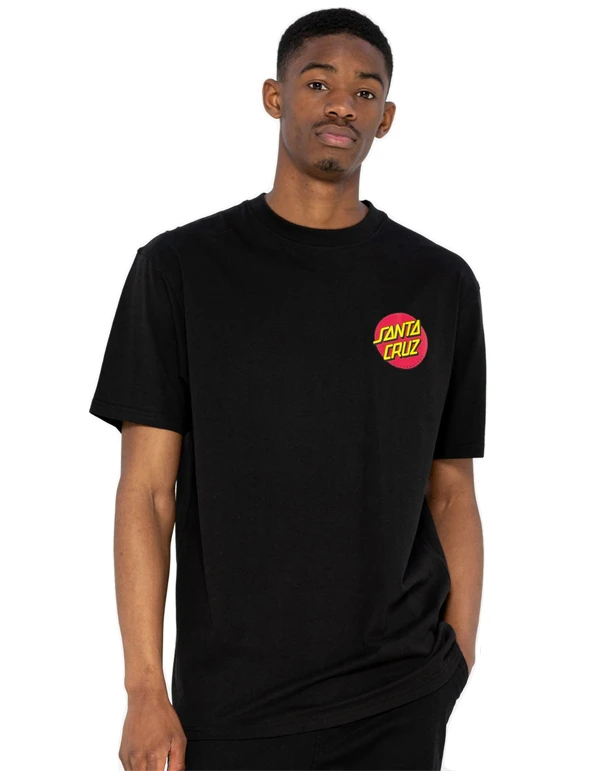 SANTA CRUZ CLASSIC DOT CHEST T-SHIRT BLACK 1 SANTA CRUZ CLASSIC DOT CHEST T-SHIRT BLACK