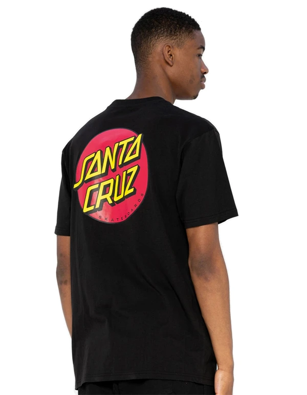SANTA CRUZ CLASSIC DOT CHEST T-SHIRT BLACK 2 SANTA CRUZ CLASSIC DOT CHEST T-SHIRT BLACK - Image 2