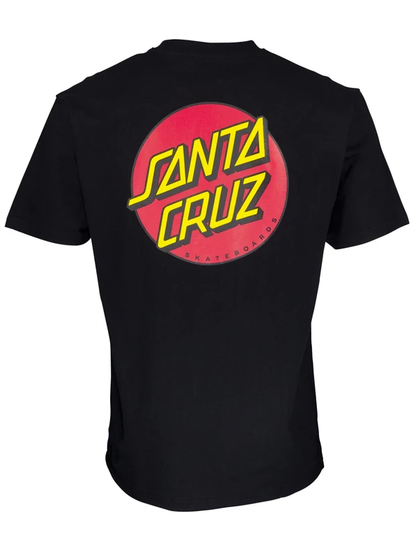 SANTA CRUZ CLASSIC DOT CHEST T-SHIRT BLACK 3 SANTA CRUZ CLASSIC DOT CHEST T-SHIRT BLACK - Image 3