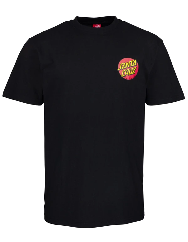 SANTA CRUZ CLASSIC DOT CHEST T-SHIRT BLACK 4 SANTA CRUZ CLASSIC DOT CHEST T-SHIRT BLACK - Image 4
