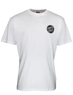 SANTA CRUZ CONTRA DOT MONO T-SHIRT WHITE -Salty Crew Shop santa cruz contra dot mono t shirt white