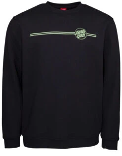 SANTA CRUZ OPUS DOT STRIPE CREW BLACK MINT -Salty Crew Shop santa cruz opus dot stripe crew felpa mint black