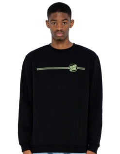 SANTA CRUZ OPUS DOT STRIPE CREW BLACK MINT