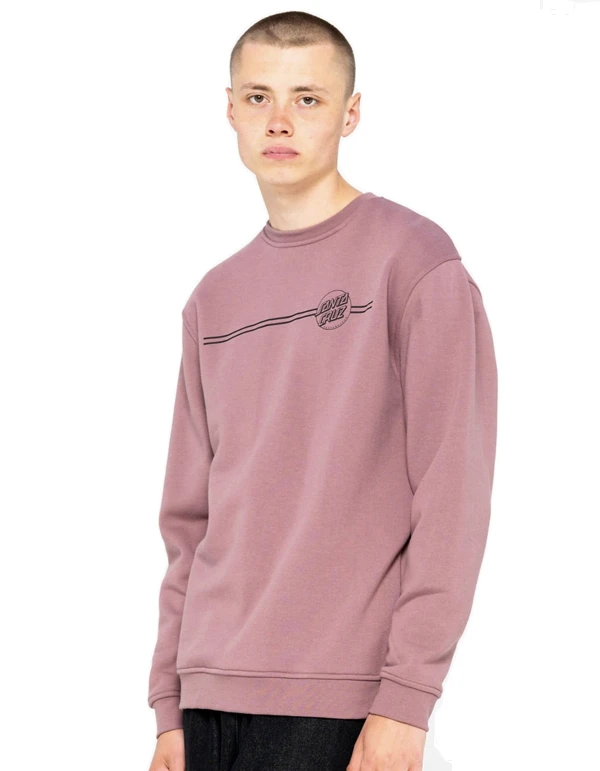SANTA CRUZ OPUS DOT STRIPE CREW WASHED GRAPE 1 SANTA CRUZ OPUS DOT STRIPE CREW WASHED GRAPE
