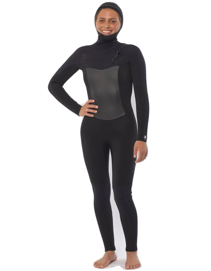 SISSTREVOLUTION SEVEN SEAS 5/4 HOODED CHEST FULL WETSUIT BLACK 1 SISSTREVOLUTION SEVEN SEAS 5/4 HOODED CHEST FULL WETSUIT BLACK