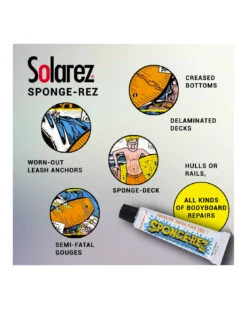 SPONGE-REZ BODYBOARD REPAIR KIT 2FL OZ -Salty Crew Shop sponge rez resina per riparazioni bodyboard 56gr 1