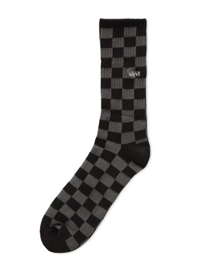 VANS CHECKERBOARD CREW SOCKS BLACK CHARCOAL 2 VANS CHECKERBOARD CREW SOCKS BLACK CHARCOAL - Image 2
