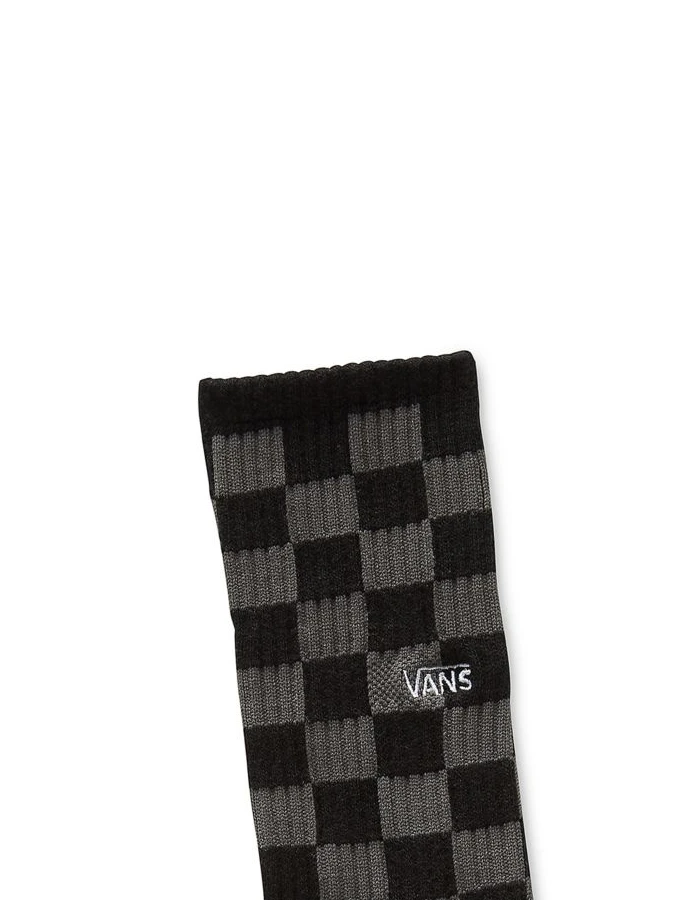 VANS CHECKERBOARD CREW SOCKS BLACK CHARCOAL 3 VANS CHECKERBOARD CREW SOCKS BLACK CHARCOAL - Image 3
