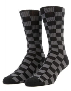 VANS CHECKERBOARD CREW SOCKS BLACK CHARCOAL 7 VANS CHECKERBOARD CREW SOCKS BLACK CHARCOAL -Salty Crew Shop vans calzettoni checkerboard black charcoal 2