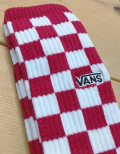 VANS CHECKERBOARD CREW II SOCKS RED -Salty Crew Shop vans calzini checkerboard crew ii red