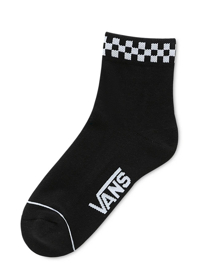 VANS PEEK-A-CHECK CREW SOCKS BLACK 1 VANS PEEK-A-CHECK CREW SOCKS BLACK