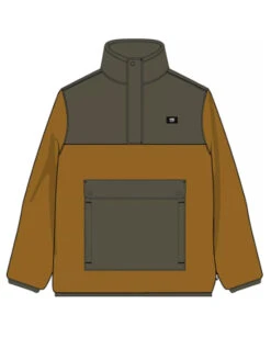 VANS MAMMOTH PULLOVER BROWN GREEN -Salty Crew Shop vans felpa mammoth brown green