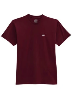 VANS LEFT CHEST LOGO T-SHIRT BURGUNDY