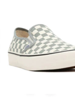 VANS CHECKERBOARD CLASSIC SLIP-ON SHOES GREEN -Salty Crew Shop vans scarpe classic slip on checkerboard methyl 3